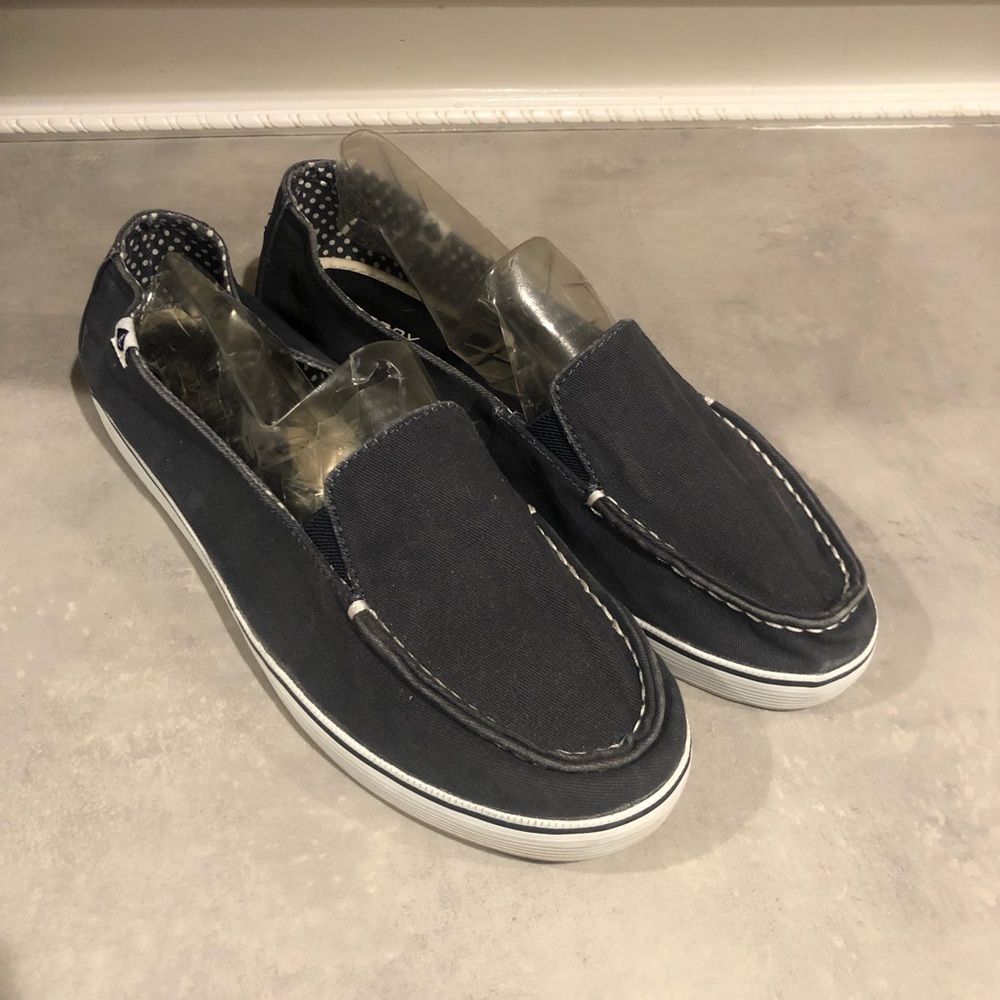 Sperry top sider slip on blue womens size 10